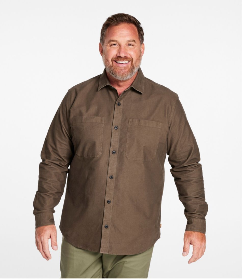 Men's Bean's Moleskin Shirt, Slightly Fitted Untucked Fit - Image 4