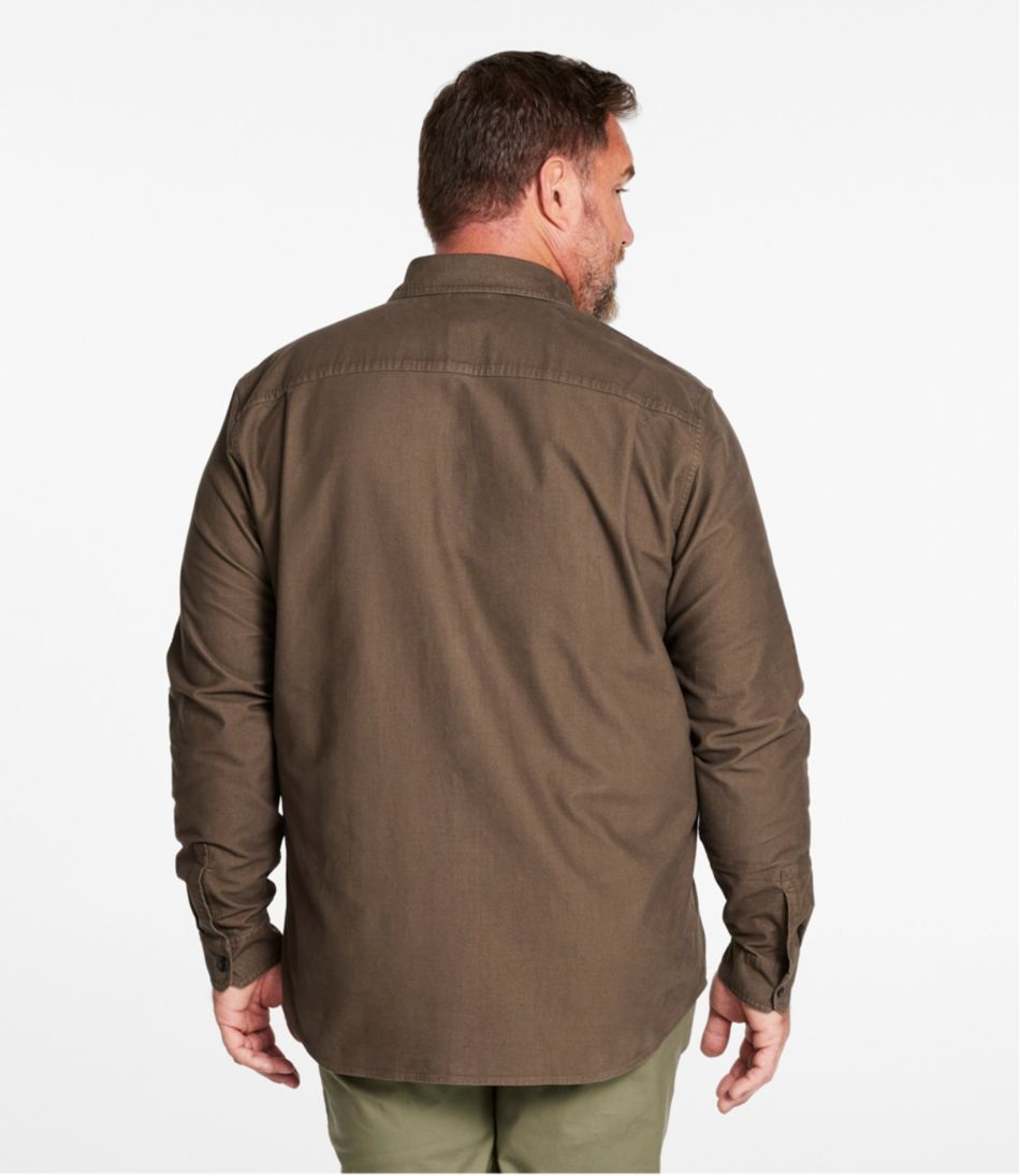 Men's Bean's Moleskin Shirt, Slightly Fitted Untucked Fit - Image 5