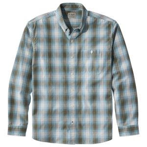 Men's Comfort Stretch? Chambray Shirt, Traditional Untucked Fit, Long-Sleeve, Print