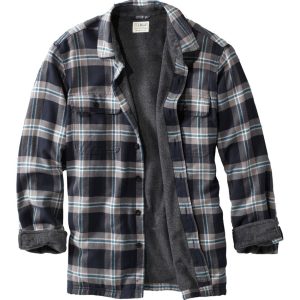 Men's Fleece-Lined Flannel Shirt, Traditional Fit