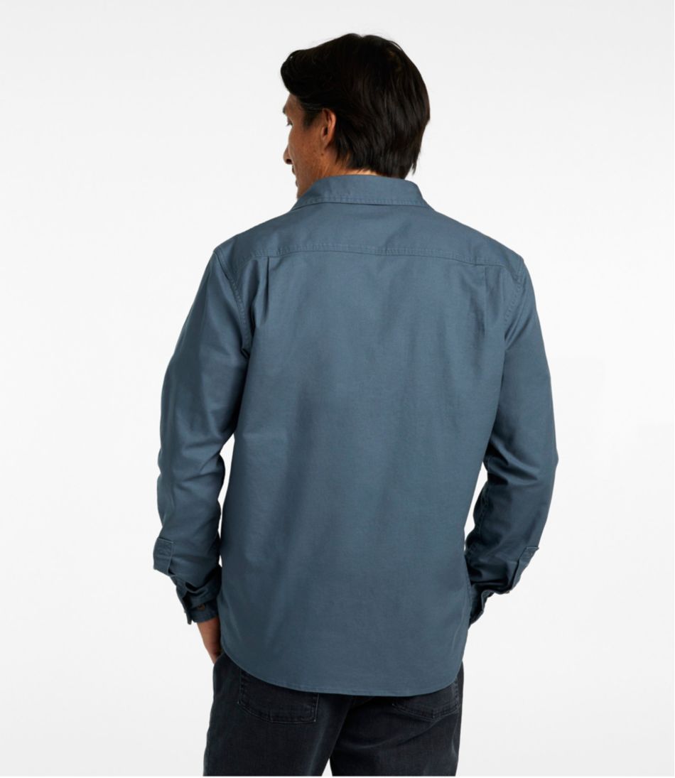 Men's BeanFlex? Twill Shirt, Slightly Fitted Untucked Fit, Long-Sleeve - Image 3