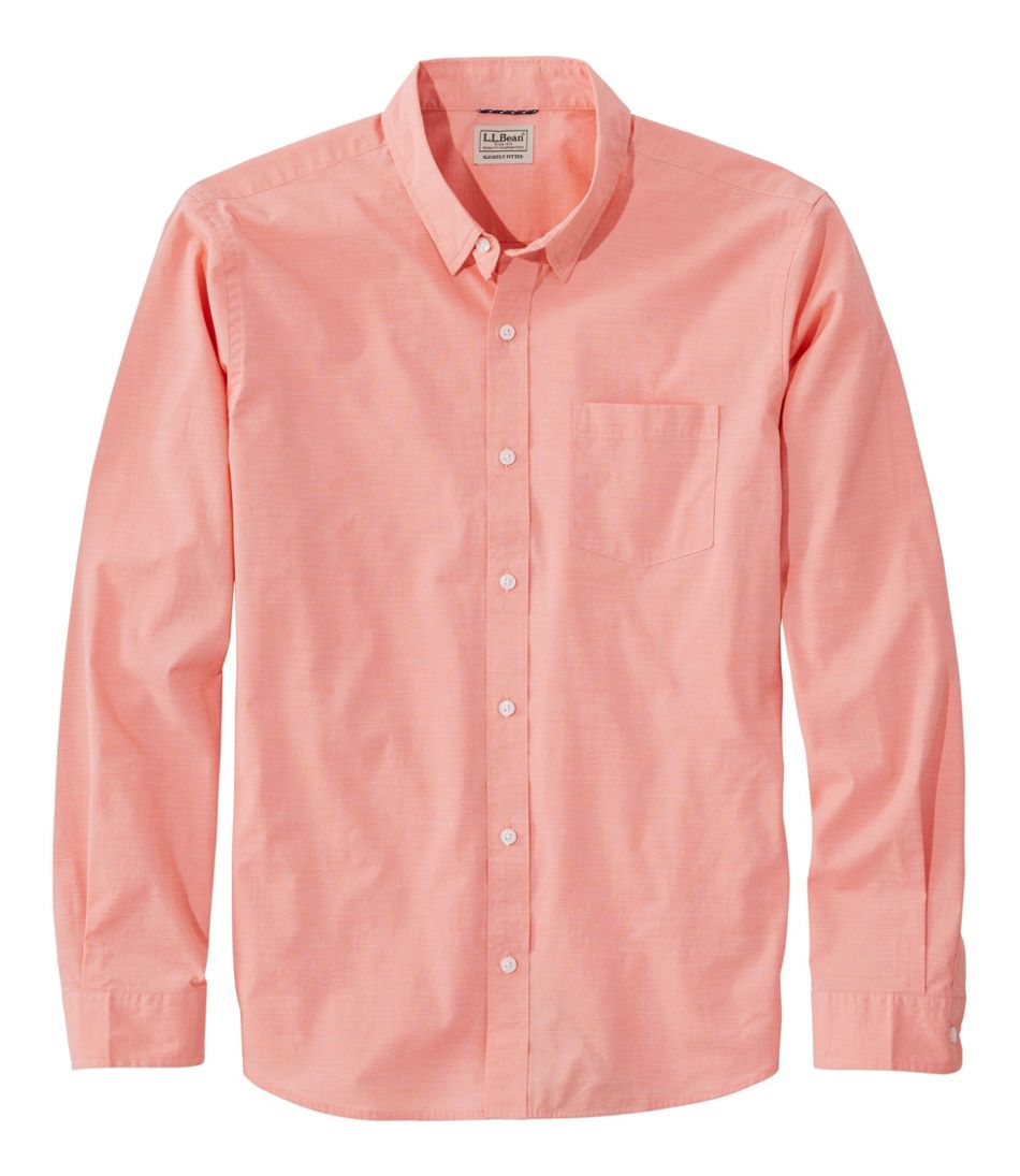 Men's Comfort Stretch Performance? Shirt, Long-Sleeve, Slightly Fitted Untucked Fit