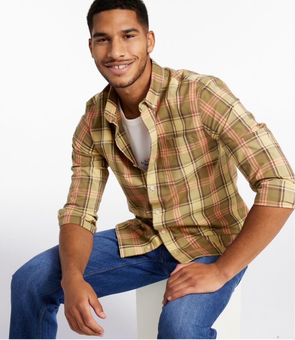Men's Signature Stretch Poplin Shirt, Long-Sleeve, Slim Fit - Image 2