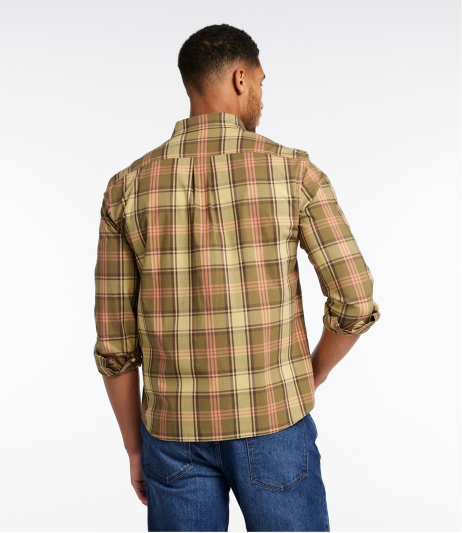 Men's Signature Stretch Poplin Shirt, Long-Sleeve, Slim Fit - Image 3