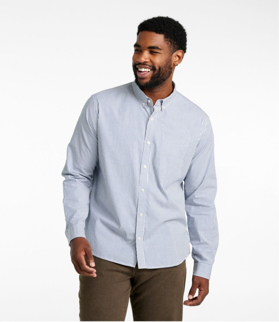 Men's Signature Stretch Poplin Shirt, Long-Sleeve, Slim Fit - Image 4