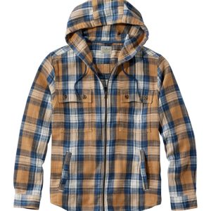 Men's 1912 Field Flannel Shirt, Hooded, Slightly Fitted Untucked Fit, Plaid