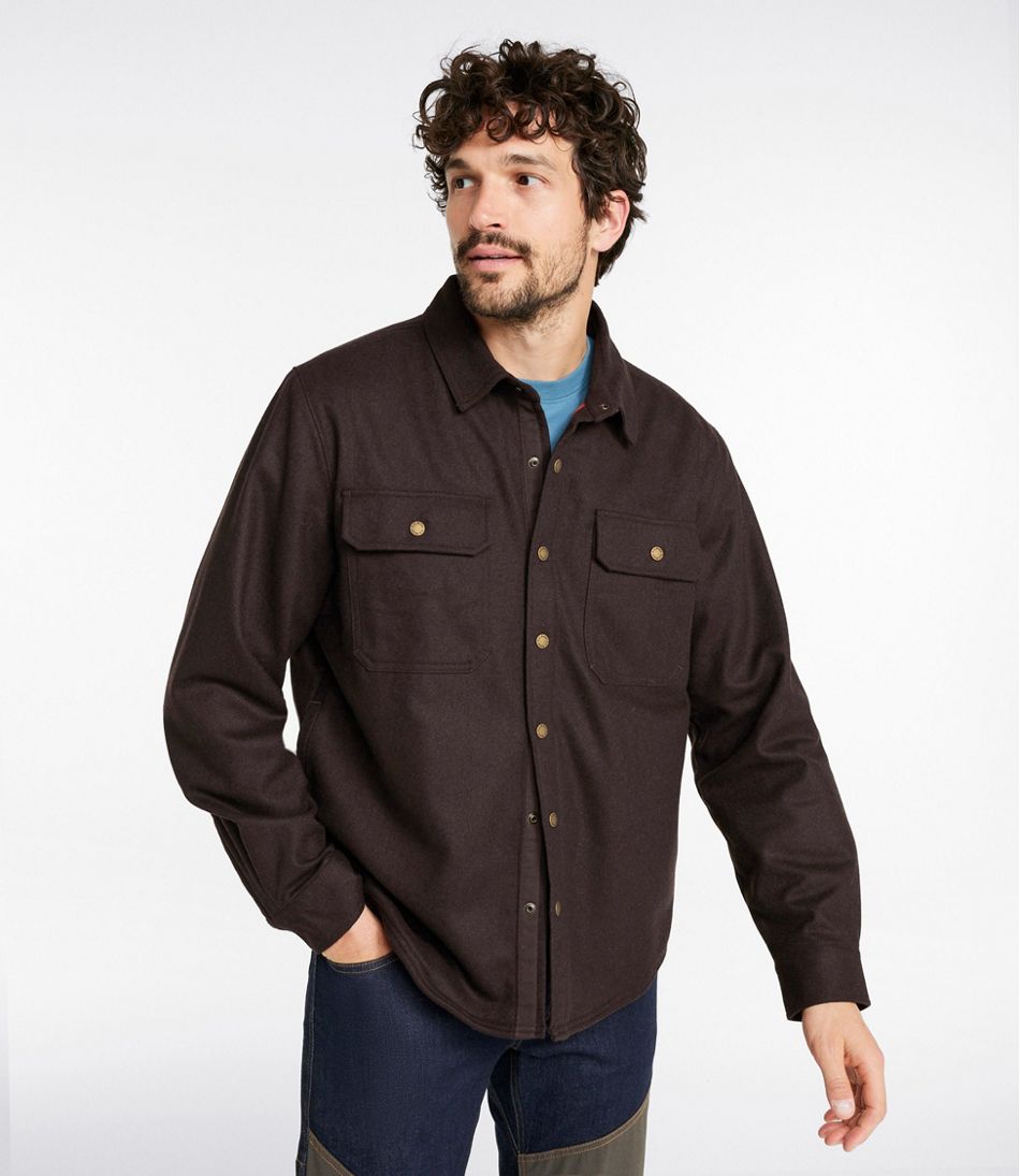 Men's Maine Guide Lightweight Lined Wool Field Shirt - Image 2