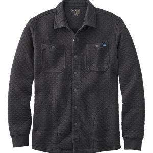 Men's Quilted Sweatshirts, Snap Overshirt