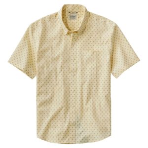 Men's Comfort Stretch Performance? Shirt, Short-Sleeve, Slightly Fitted Untucked Fit, Print