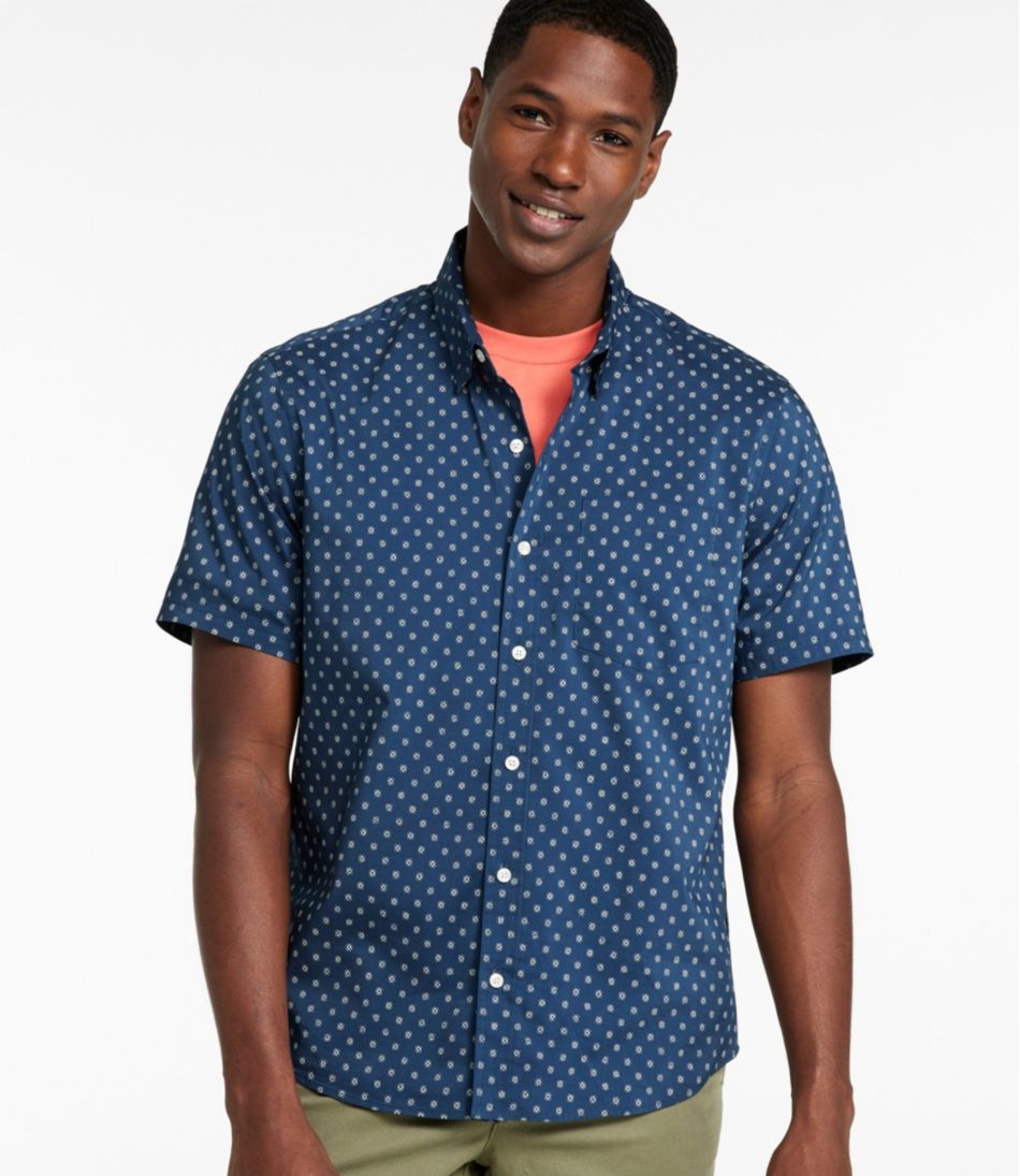 Men's Comfort Stretch Performance? Shirt, Short-Sleeve, Slightly Fitted Untucked Fit, Print - Image 2