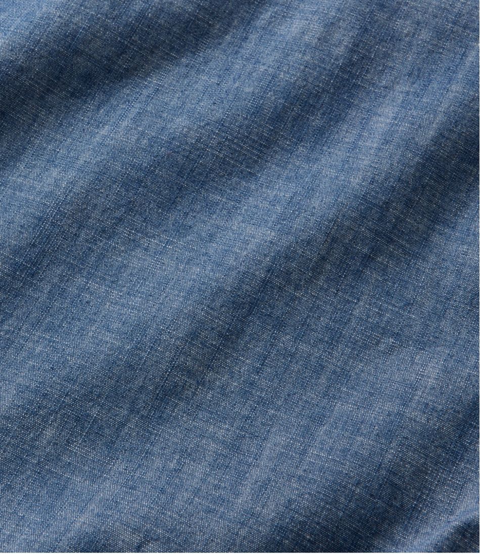 Men's Comfort Stretch? Chambray Shirt, Long-Sleeve, Slightly Fitted Untucked Fit - Image 7
