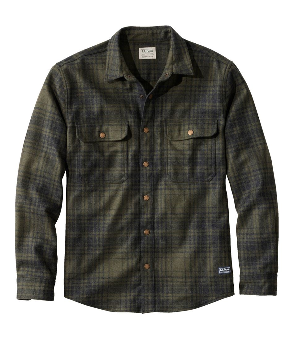 Men's Maine Guide Lightweight Wool Field Shirt, Plaid