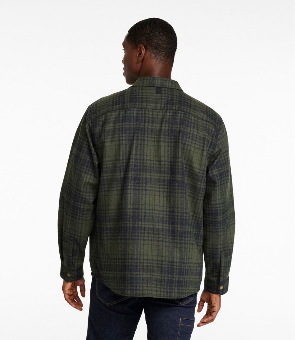 Men's Maine Guide Lightweight Wool Field Shirt, Plaid - Image 3