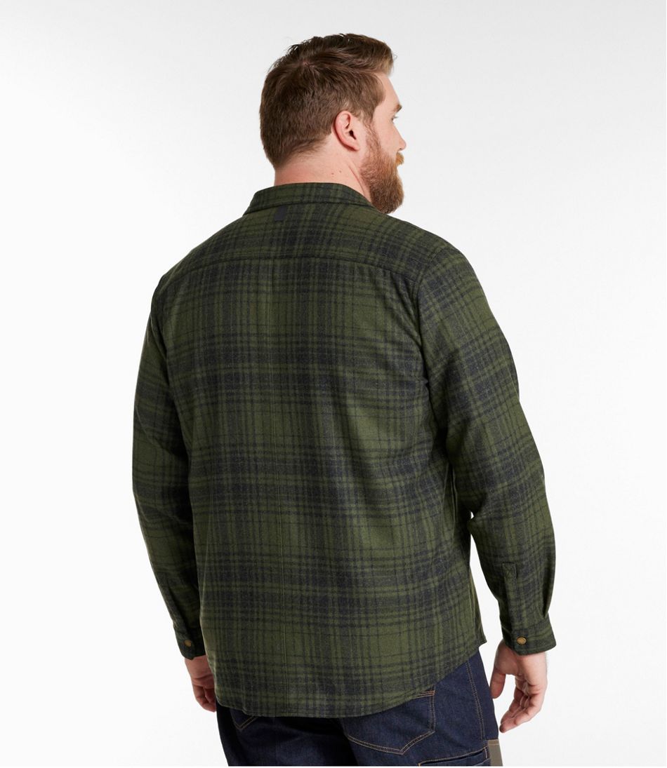 Men's Maine Guide Lightweight Wool Field Shirt, Plaid - Image 5