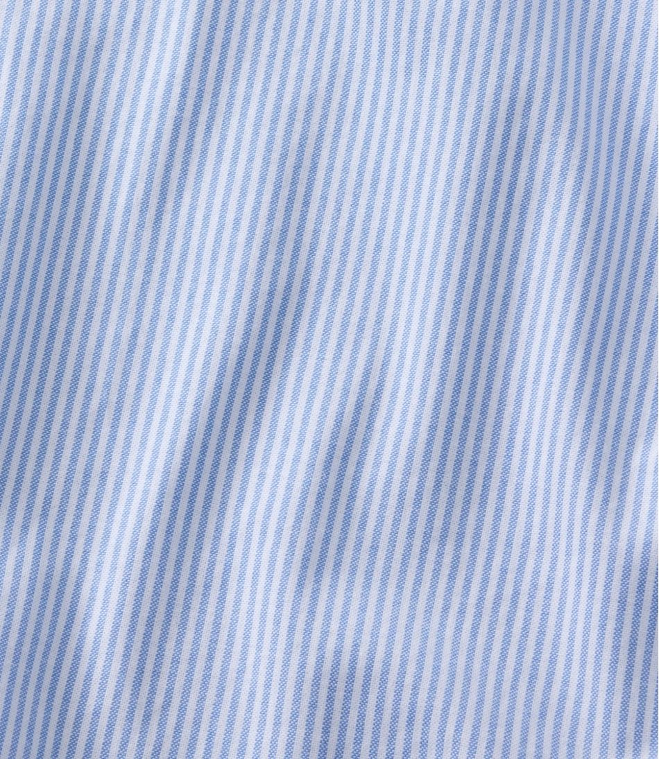 Men's Comfort Stretch Oxford Shirt, Slightly Fitted Untucked Fit, Stripe - Image 6