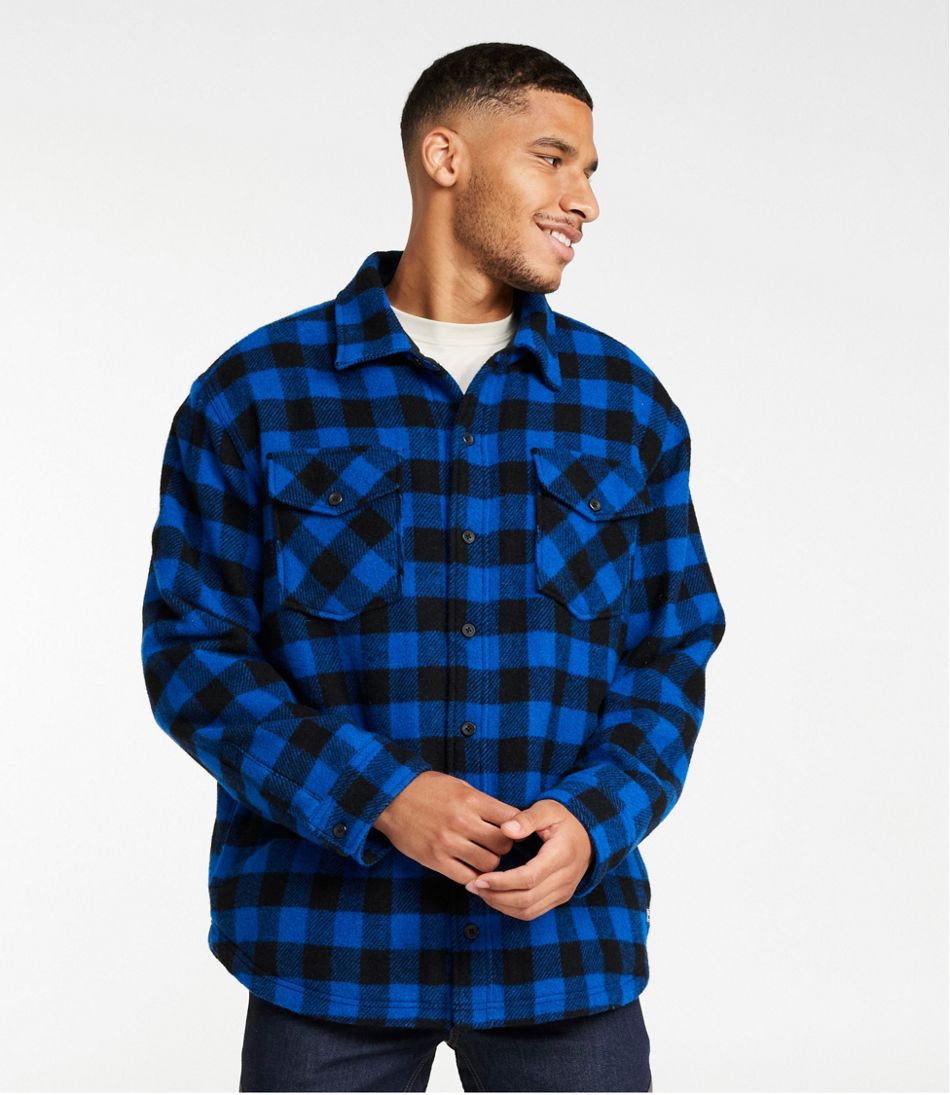 Men's Maine Guide Sherpa Lined Wool Shirt - Image 2
