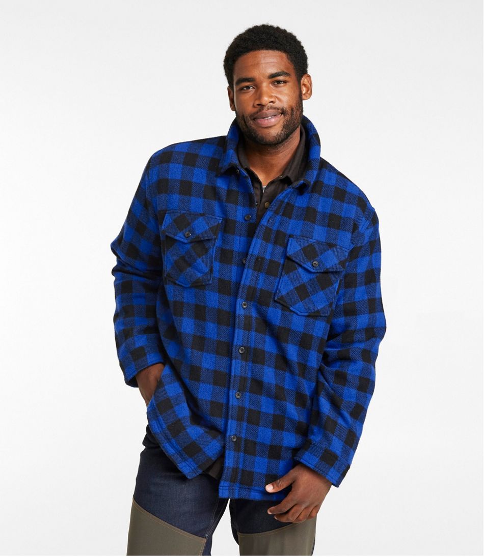 Men's Maine Guide Sherpa Lined Wool Shirt - Image 4