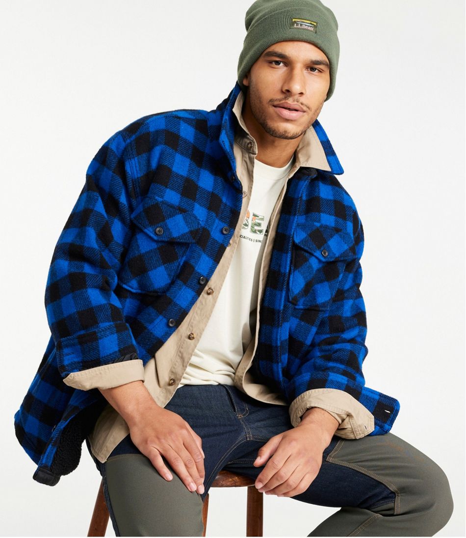 Men's Maine Guide Sherpa Lined Wool Shirt - Image 7