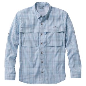 Men's Tropicwear Shirt, Plaid Long-Sleeve