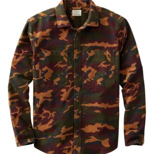 Men's Bean's Moleskin Shirt, Slightly Fitted Untucked Fit, Print
