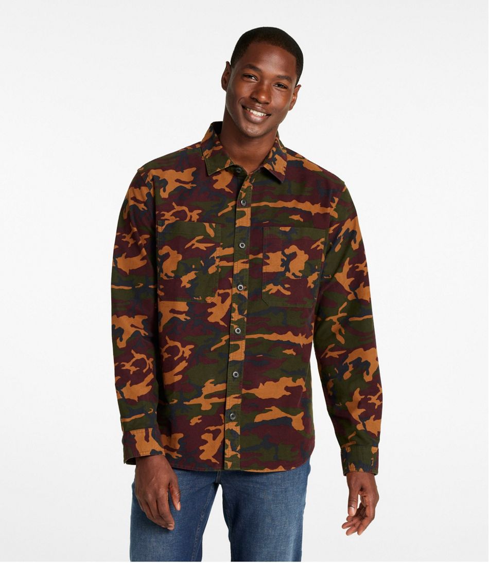 Men's Bean's Moleskin Shirt, Slightly Fitted Untucked Fit, Print - Image 2