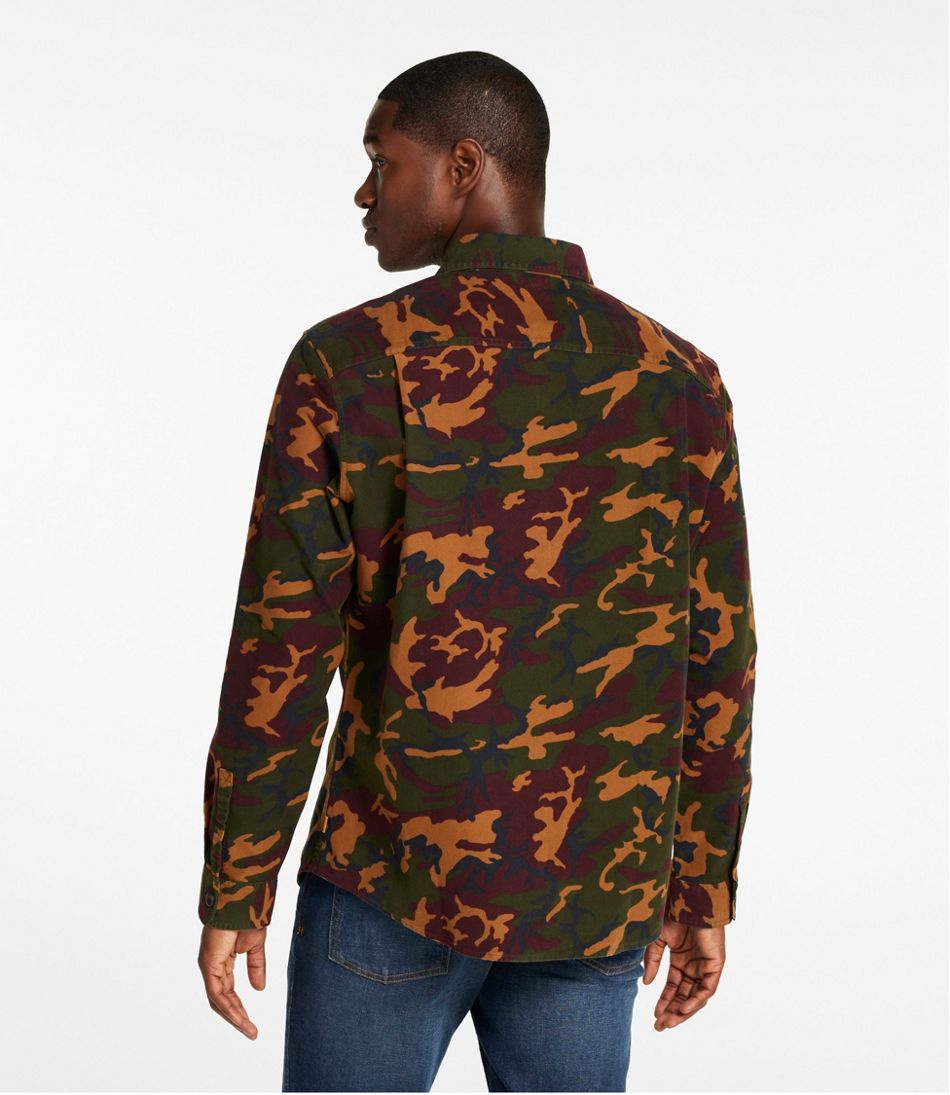 Men's Bean's Moleskin Shirt, Slightly Fitted Untucked Fit, Print - Image 3