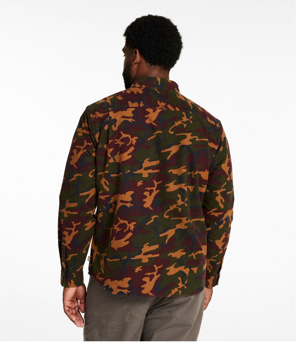 Men's Bean's Moleskin Shirt, Slightly Fitted Untucked Fit, Print - Image 5