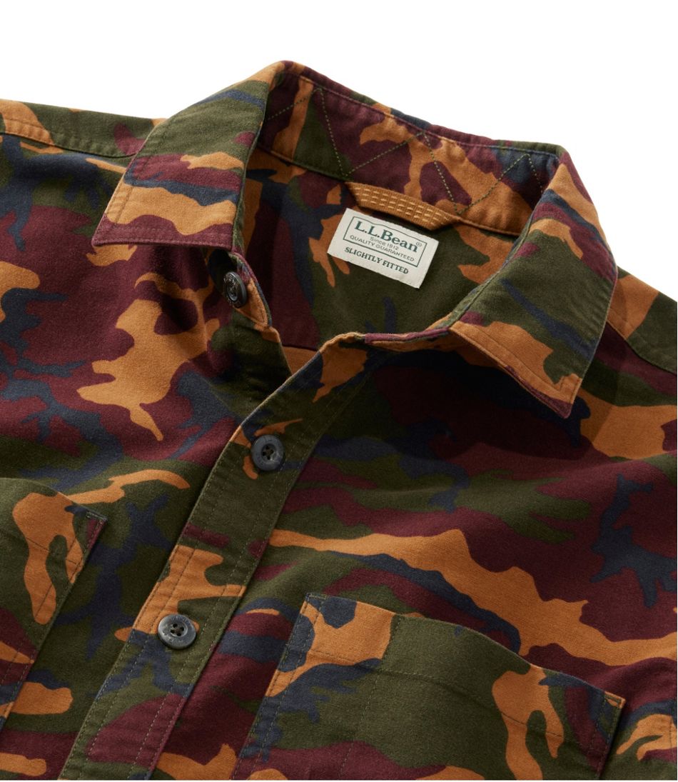 Men's Bean's Moleskin Shirt, Slightly Fitted Untucked Fit, Print - Image 6