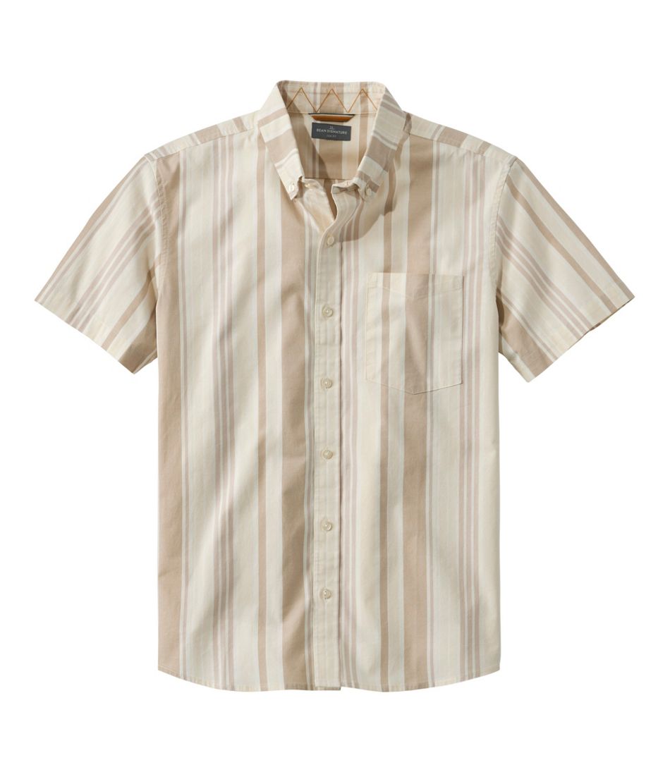 Men's Signature Stretch Poplin Shirt, Short-Sleeve, Slim Fit