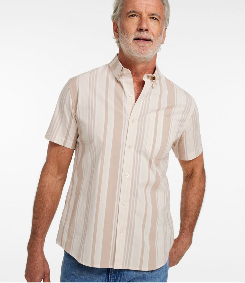 Men's Signature Stretch Poplin Shirt, Short-Sleeve, Slim Fit - Image 2