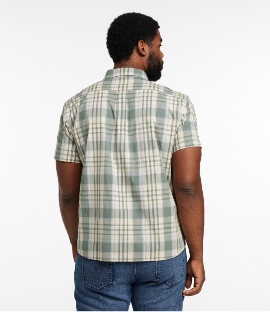 Men's Signature Stretch Poplin Shirt, Short-Sleeve, Slim Fit - Image 5