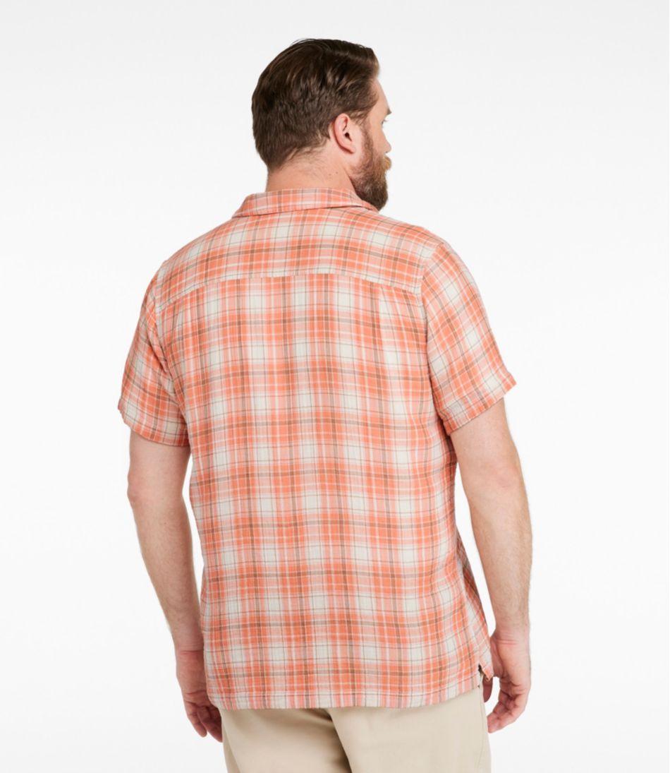 Men's Cloud Gauze Shirt, Short-Sleeve, Slightly Fitted Untucked Fit, Plaid - Image 5