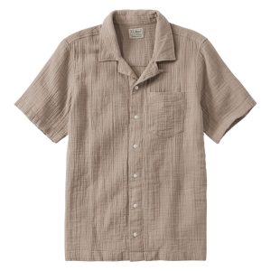 Men's Cloud Gauze Shirt, Short-Sleeve, Slightly Fitted Untucked Fit