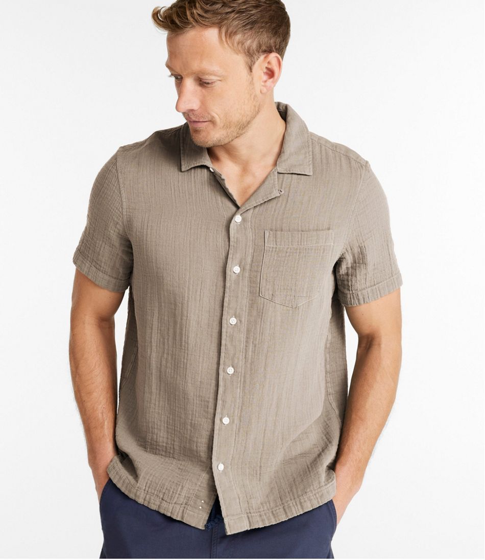 Men's Cloud Gauze Shirt, Short-Sleeve, Slightly Fitted Untucked Fit - Image 2