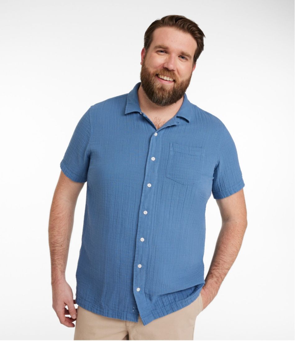 Men's Cloud Gauze Shirt, Short-Sleeve, Slightly Fitted Untucked Fit - Image 4
