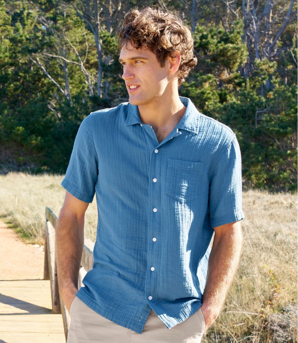 Men's Cloud Gauze Shirt, Short-Sleeve, Slightly Fitted Untucked Fit - Image 8