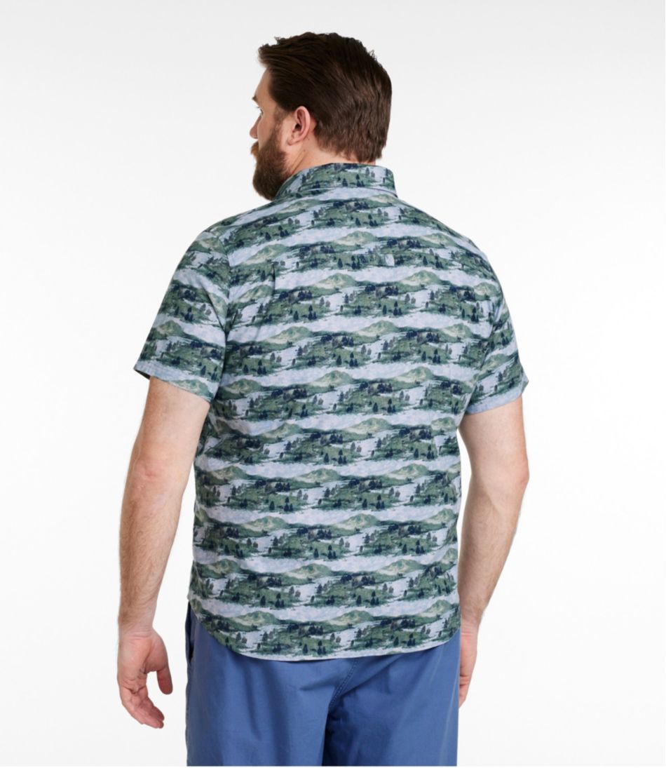 Men's Stonecoast Hemp Shirt, Short-Sleeve, Slightly Fitted Untucked Fit, Print - Image 5