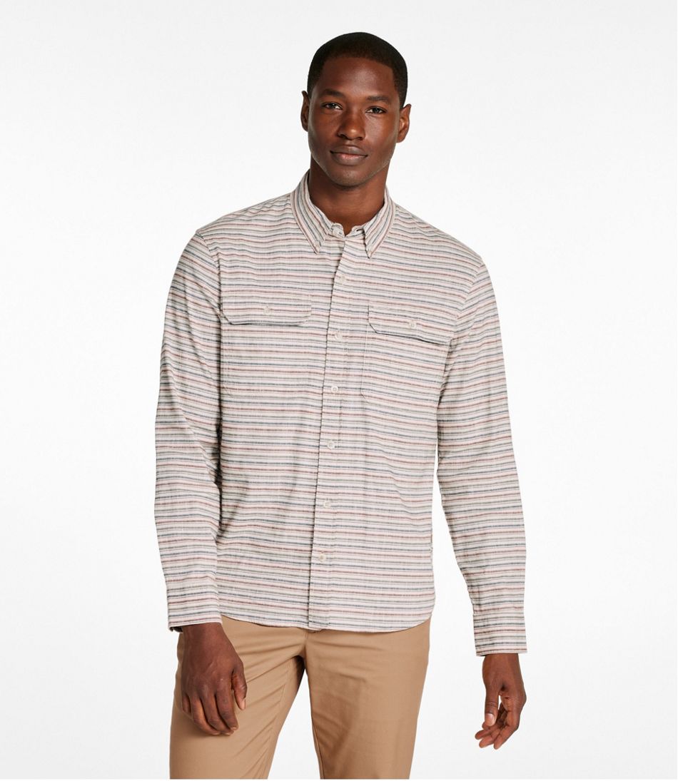 Men's Stonecoast Hemp Shirt, Long-Sleeve, Slightly Fitted Untucked Fit, Stripe - Image 2