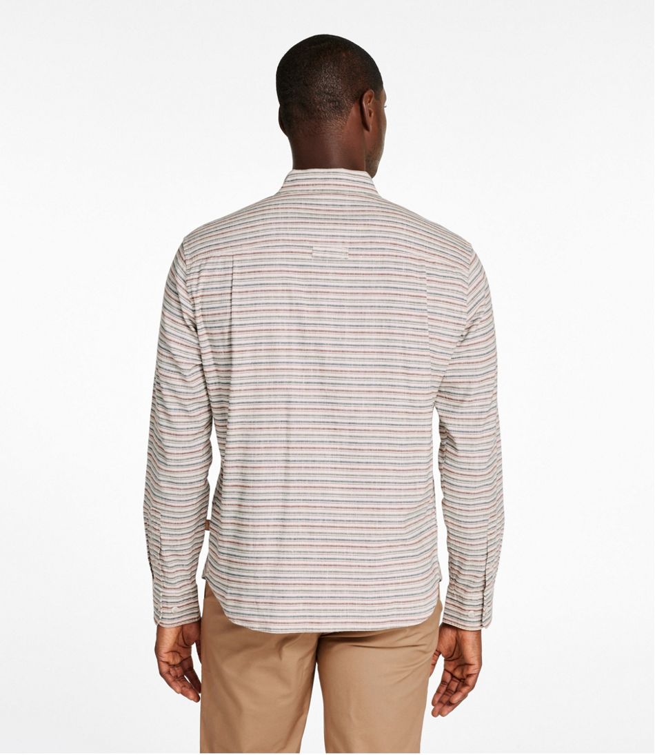 Men's Stonecoast Hemp Shirt, Long-Sleeve, Slightly Fitted Untucked Fit, Stripe - Image 3