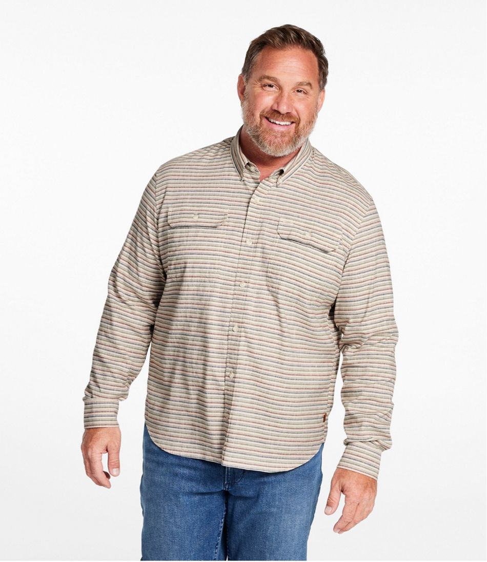 Men's Stonecoast Hemp Shirt, Long-Sleeve, Slightly Fitted Untucked Fit, Stripe - Image 4
