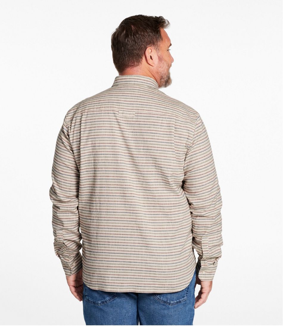 Men's Stonecoast Hemp Shirt, Long-Sleeve, Slightly Fitted Untucked Fit, Stripe - Image 5