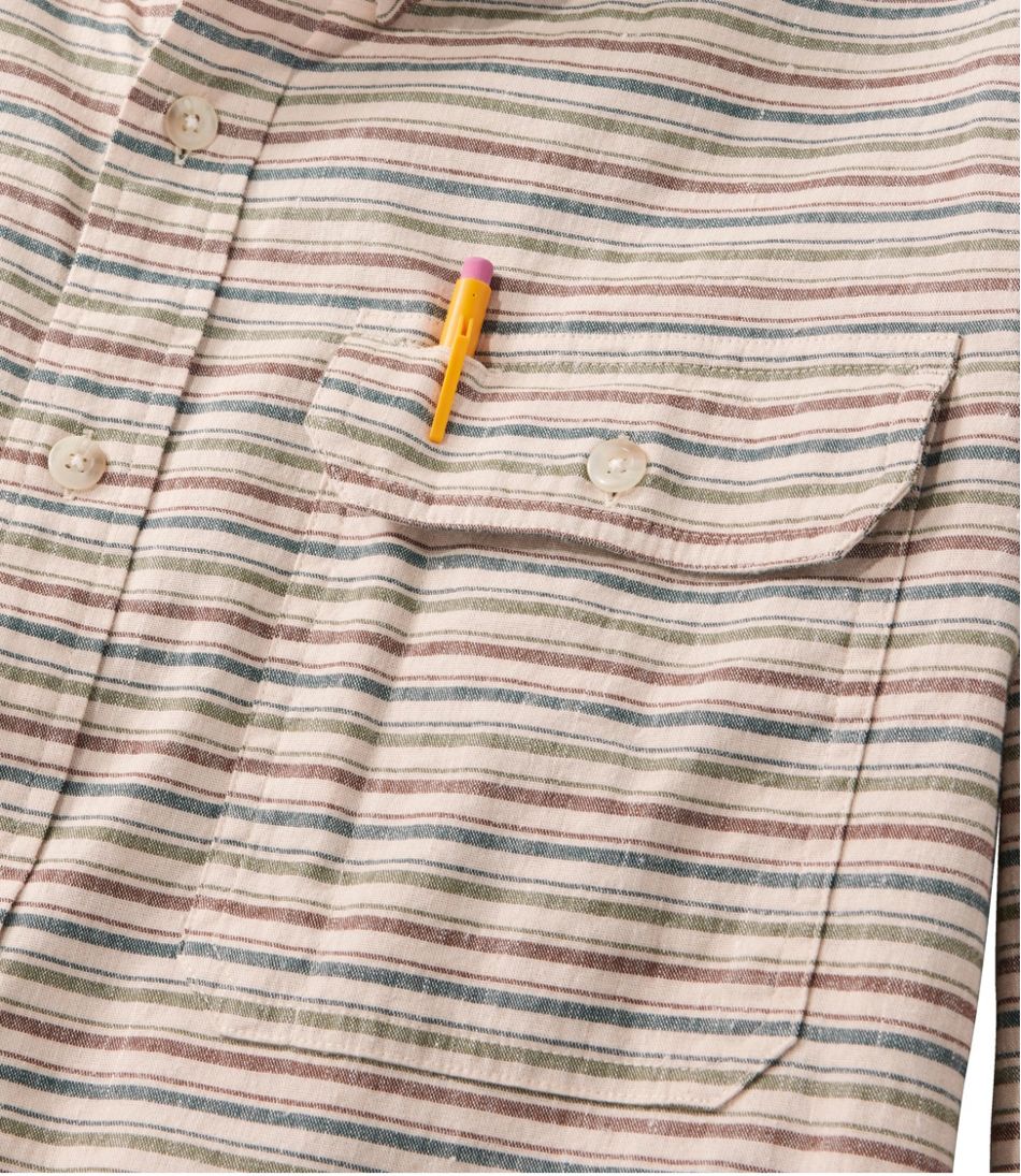Men's Stonecoast Hemp Shirt, Long-Sleeve, Slightly Fitted Untucked Fit, Stripe - Image 7