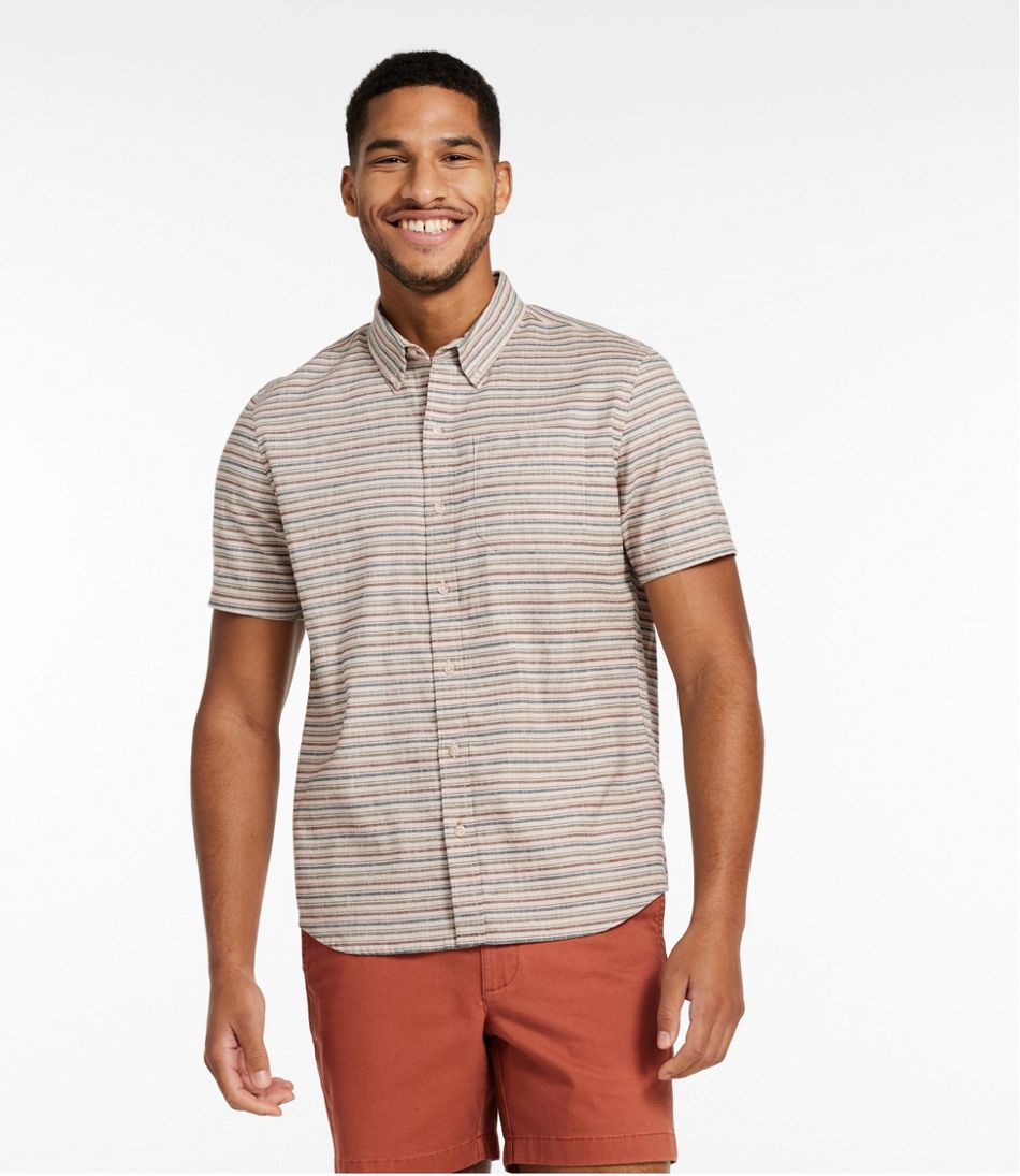 Men's Stonecoast Hemp Shirt, Short-Sleeve, Slightly Fitted Untucked Fit, Stripe - Image 2
