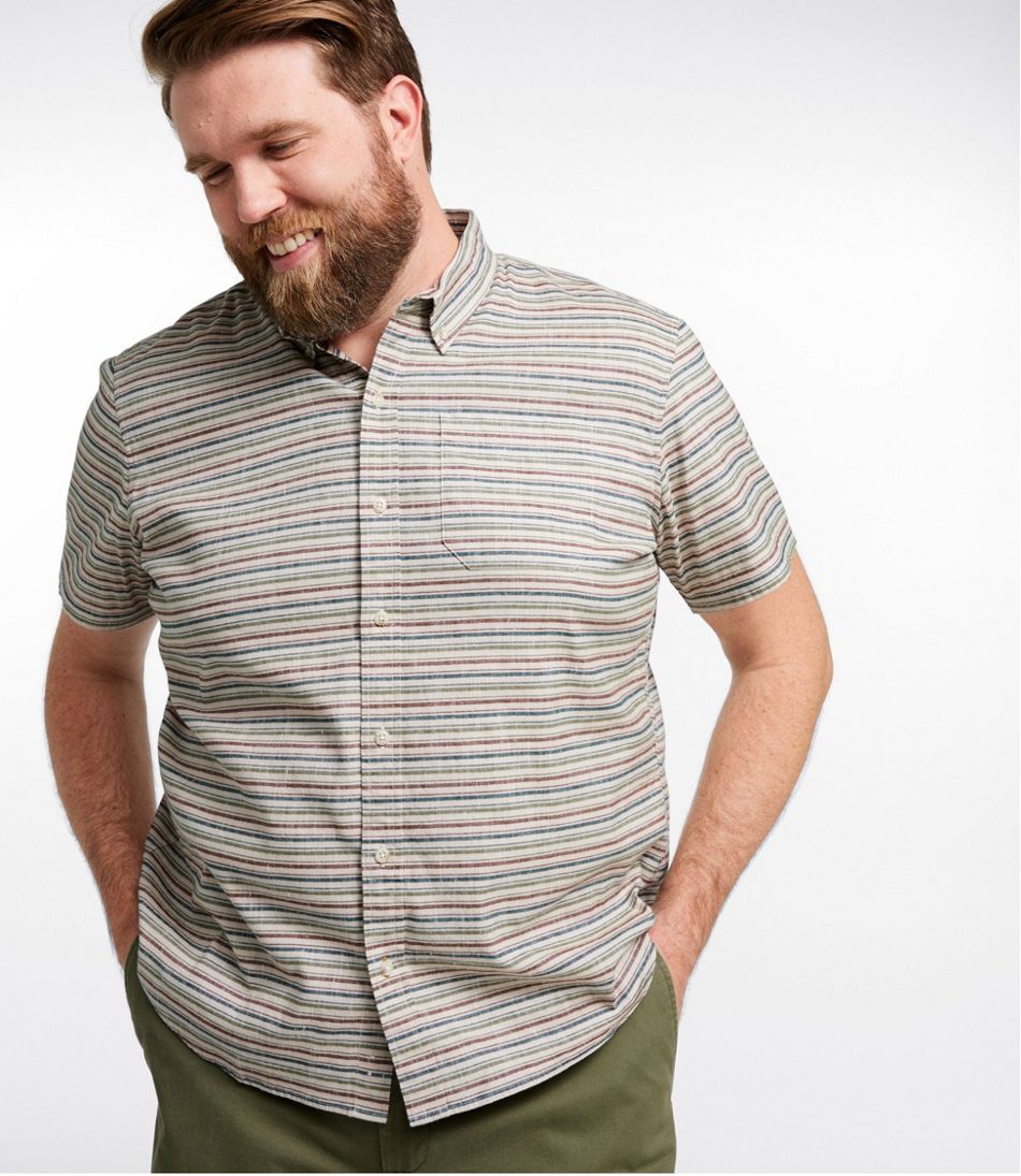 Men's Stonecoast Hemp Shirt, Short-Sleeve, Slightly Fitted Untucked Fit, Stripe - Image 4