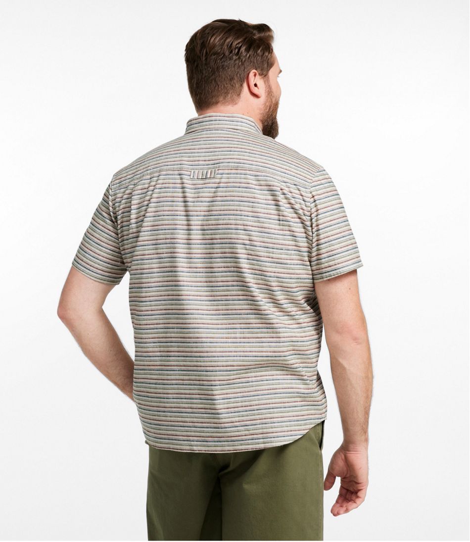 Men's Stonecoast Hemp Shirt, Short-Sleeve, Slightly Fitted Untucked Fit, Stripe - Image 5