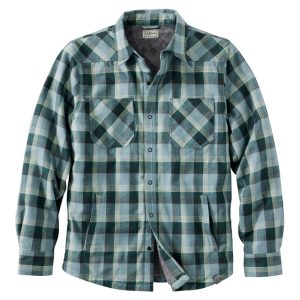 Men's Katahdin Performance Flannel Shirt-Jacket, Hi-Pile Fleece-Lined Plaid
