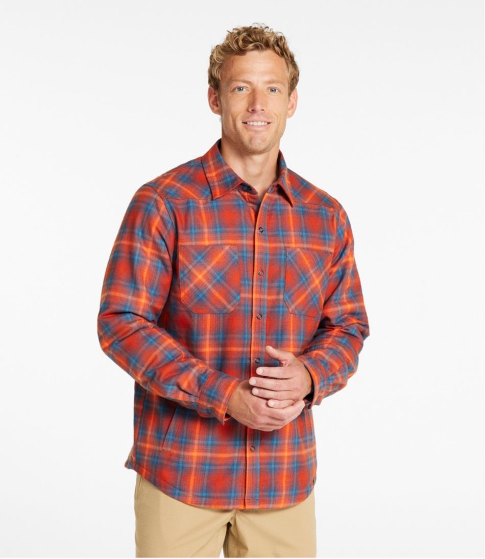 Men's Katahdin Performance Flannel Shirt-Jacket, Hi-Pile Fleece-Lined Plaid - Image 2