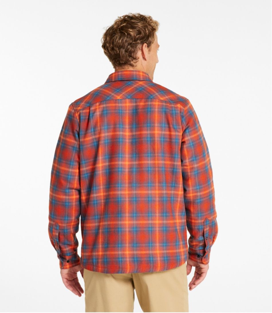 Men's Katahdin Performance Flannel Shirt-Jacket, Hi-Pile Fleece-Lined Plaid - Image 3