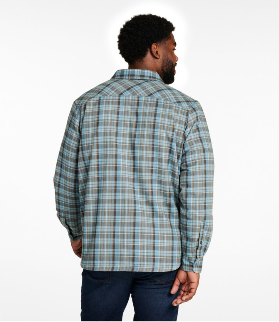 Men's Katahdin Performance Flannel Shirt-Jacket, Hi-Pile Fleece-Lined Plaid - Image 5