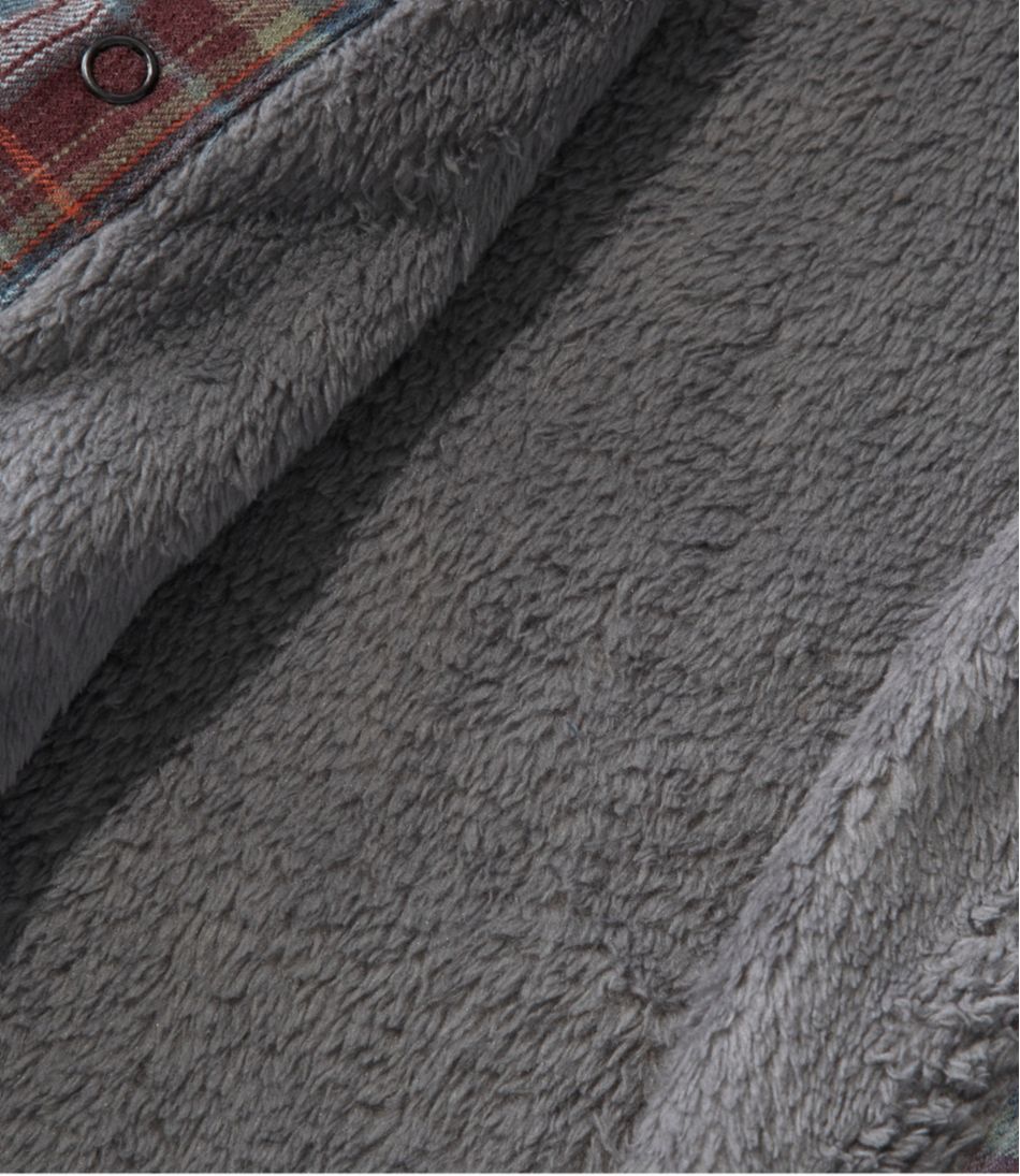 Men's Katahdin Performance Flannel Shirt-Jacket, Hi-Pile Fleece-Lined Plaid - Image 6